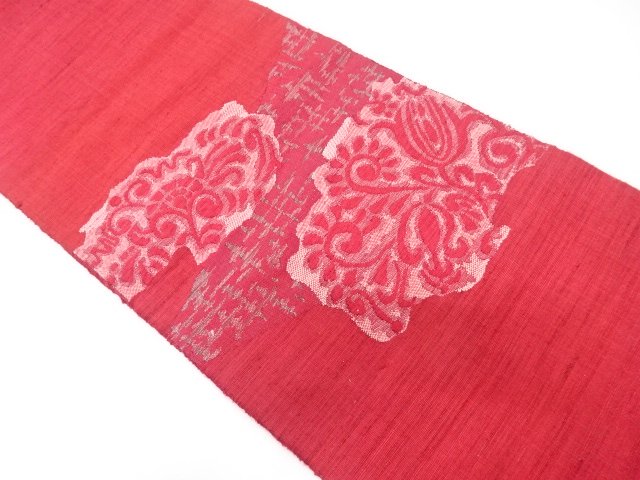 JAPANESEKIMONO / ANTIQUE ANTIQUE FLOWER ARABESQUE PATTERN WOVEN NAGOYA